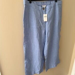 J. Jill Light Blue Linen Pants